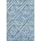 5' X 8' Blue Green And Ivory Geometric Washable Area Rug With UV Protection