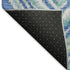 5' X 8' Blue Green And Ivory Geometric Washable Area Rug With UV Protection