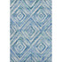 8' X 10' Blue Green And Ivory Geometric Washable Area Rug With UV Protection