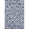 8' X 10' Blue Ivory And Gray Geometric Washable Area Rug With UV Protection