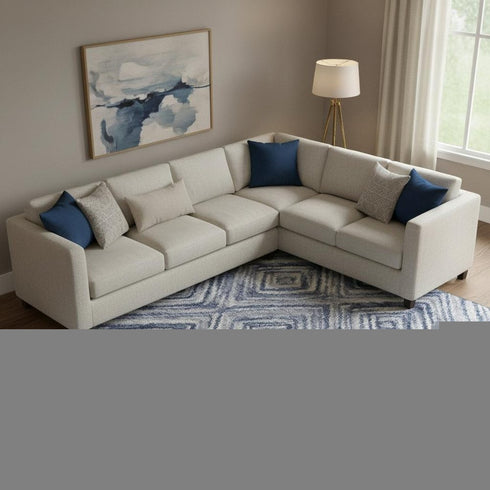 9' X 12' Blue Ivory And Gray Geometric Washable Area Rug With UV Protection