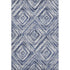 9' X 12' Blue Ivory And Gray Geometric Washable Area Rug With UV Protection