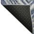 9' X 12' Blue Ivory And Gray Geometric Washable Area Rug With UV Protection