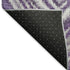 8' Purple Ivory And Gray Geometric Washable Round Rug With UV Protection