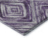 8' Purple Ivory And Gray Geometric Washable Round Rug With UV Protection