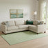 8' X 10' Artichoke Green And Ivory Floral Washable Area Rug With UV Protection