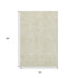 5' X 8' Ivory And Beige Floral Washable Area Rug With UV Protection