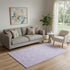 5' X 8' Lilac And Ivory Floral Washable Area Rug With UV Protection