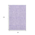 8' X 10' Lilac And Ivory Floral Washable Area Rug With UV Protection
