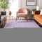 8' X 10' Lilac And Ivory Floral Washable Area Rug With UV Protection