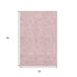 5' X 8' Pink And Ivory Floral Washable Area Rug With UV Protection