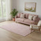5' X 8' Pink And Ivory Floral Washable Area Rug With UV Protection