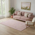 5' X 8' Pink And Ivory Floral Washable Area Rug With UV Protection