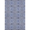 5' X 8' Blue Gray And Ivory Medallion Washable Area Rug With UV Protection