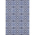 5' X 8' Blue Gray And Ivory Medallion Washable Area Rug With UV Protection