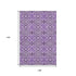 9' X 12' Purple And Ivory Medallion Washable Area Rug With UV Protection