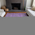 9' X 12' Purple And Ivory Medallion Washable Area Rug With UV Protection