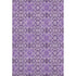 9' X 12' Purple And Ivory Medallion Washable Area Rug With UV Protection