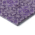 9' X 12' Purple And Ivory Medallion Washable Area Rug With UV Protection