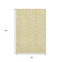 5' X 8' Gold And Ivory Medallion Washable Area Rug With UV Protection