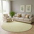 8' Gold And Ivory Medallion Washable Round Rug With UV Protection