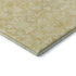 8' Gold And Ivory Medallion Washable Round Rug With UV Protection