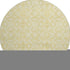 8' Gold And Ivory Medallion Washable Round Rug With UV Protection