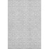 8' X 10' Silver And Gray Medallion Washable Area Rug With UV Protection