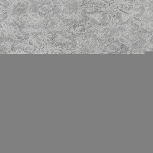 8' X 10' Silver And Gray Medallion Washable Area Rug With UV Protection