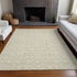 8' X 10' Tan And Beige Medallion Washable Area Rug With UV Protection