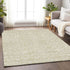 8' X 10' Tan And Beige Medallion Washable Area Rug With UV Protection