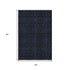 5' X 8' Blue And Charcoal Medallion Washable Area Rug With UV Protection