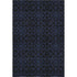 5' X 8' Blue And Charcoal Medallion Washable Area Rug With UV Protection