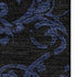 5' X 8' Blue And Charcoal Medallion Washable Area Rug With UV Protection