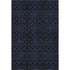 5' X 8' Blue And Charcoal Medallion Washable Area Rug With UV Protection