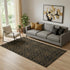 5' X 8' Brown And Charcoal Medallion Washable Area Rug With UV Protection