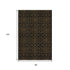 8' X 10' Brown And Charcoal Medallion Washable Area Rug With UV Protection