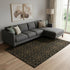 8' X 10' Brown And Charcoal Medallion Washable Area Rug With UV Protection