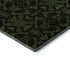9' X 12' Olive Green And Charcoal Medallion Washable Area Rug With UV Protection