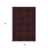 8' X 10' Red And Black Medallion Washable Area Rug With UV Protection