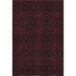 8' X 10' Red And Black Medallion Washable Area Rug With UV Protection