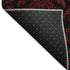 8' X 10' Red And Black Medallion Washable Area Rug With UV Protection