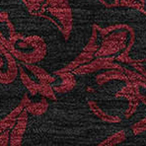 8' X 10' Red And Black Medallion Washable Area Rug With UV Protection