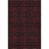 8' X 10' Red And Black Medallion Washable Area Rug With UV Protection