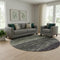 8' Green Purple And Ivory Ombre Washable Round Rug With UV Protection
