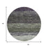8' Green Purple And Ivory Ombre Washable Round Rug With UV Protection