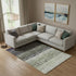 8' X 10' Green Purple And Ivory Ombre Washable Area Rug With UV Protection