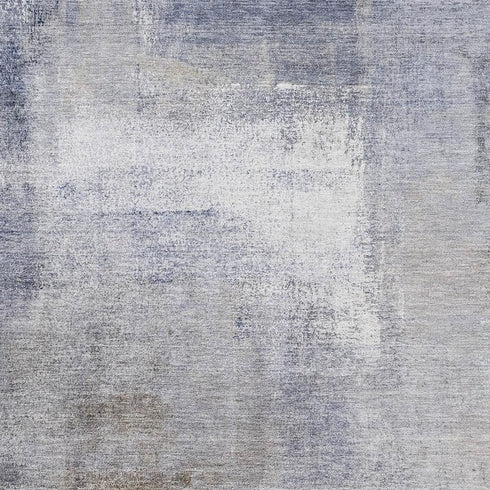 5' X 8' Blue Ivory And Beige Abstract Washable Area Rug With UV Protection