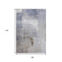 9' X 12' Blue Ivory And Beige Abstract Washable Area Rug With UV Protection