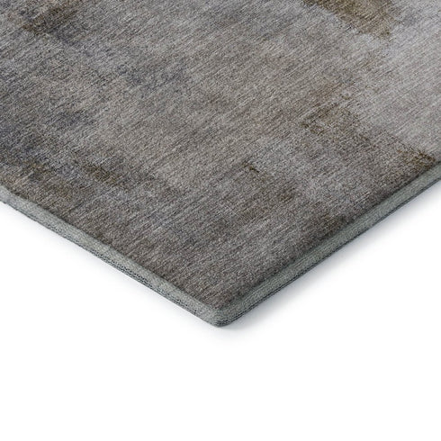 9' X 12' Blue Ivory And Beige Abstract Washable Area Rug With UV Protection